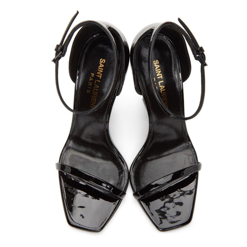 SAINT LAURENT Opyum 110 YSL monogram logo patent heels sandals - Picture 6 of 6